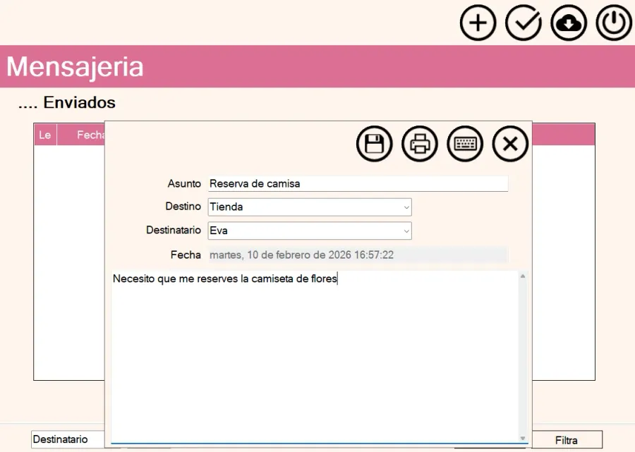 Comunicación en tiempo real en TIENDA Serie 6
