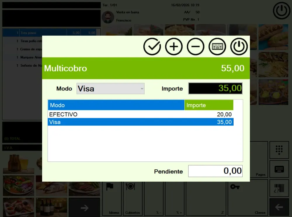 Multicobro en MAîTRE