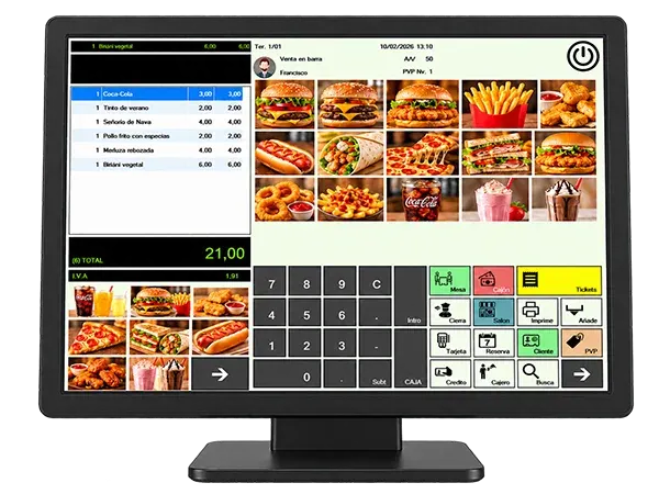 TPV MAîTRE en un fast-food